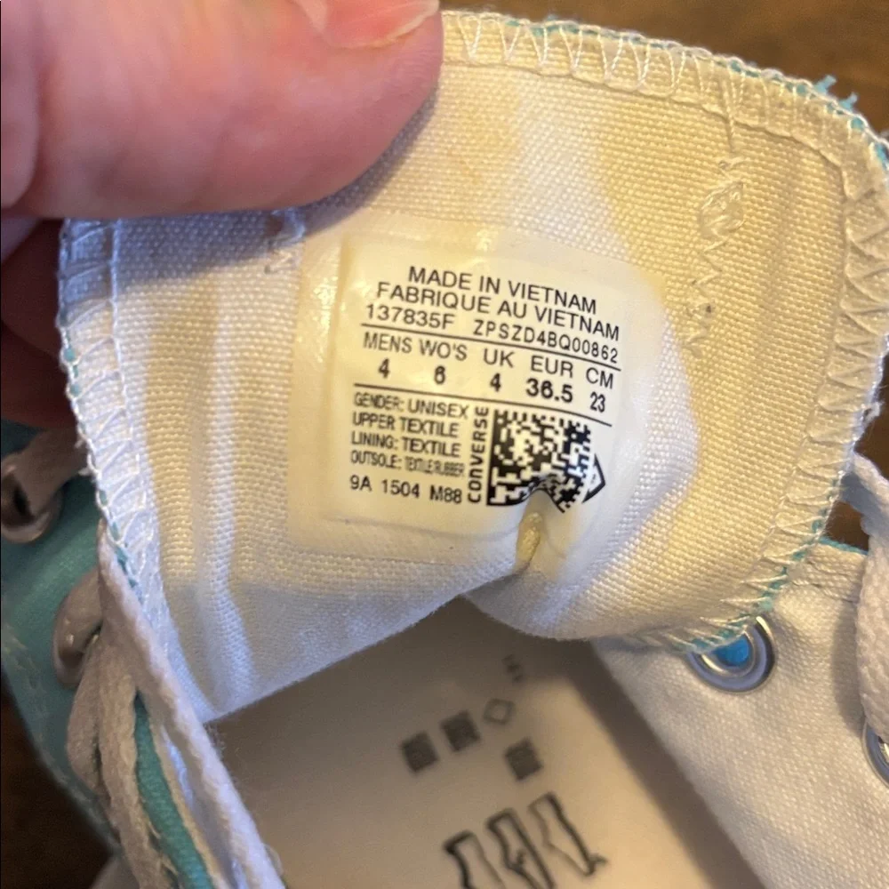 Converse All Star sz 6 Women, Low-Top Canvas Sneakers in Caroline blue - Picture 8 of 8